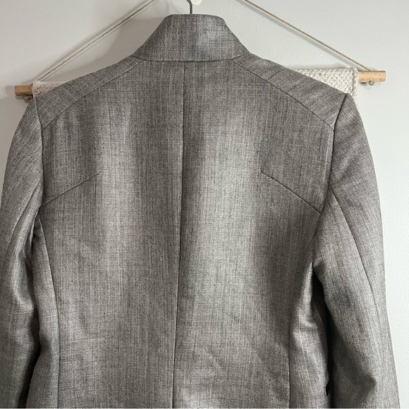 RAG & BONE Alpine Wool-Blend Blazer with Zip Pockets in Silver/Gray SZ 4 - Picture 3 of 10